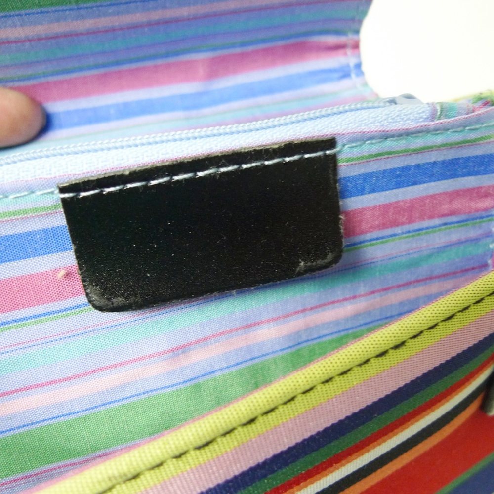 Multi-Color Stripe Double Handle Mini Bag - image 7